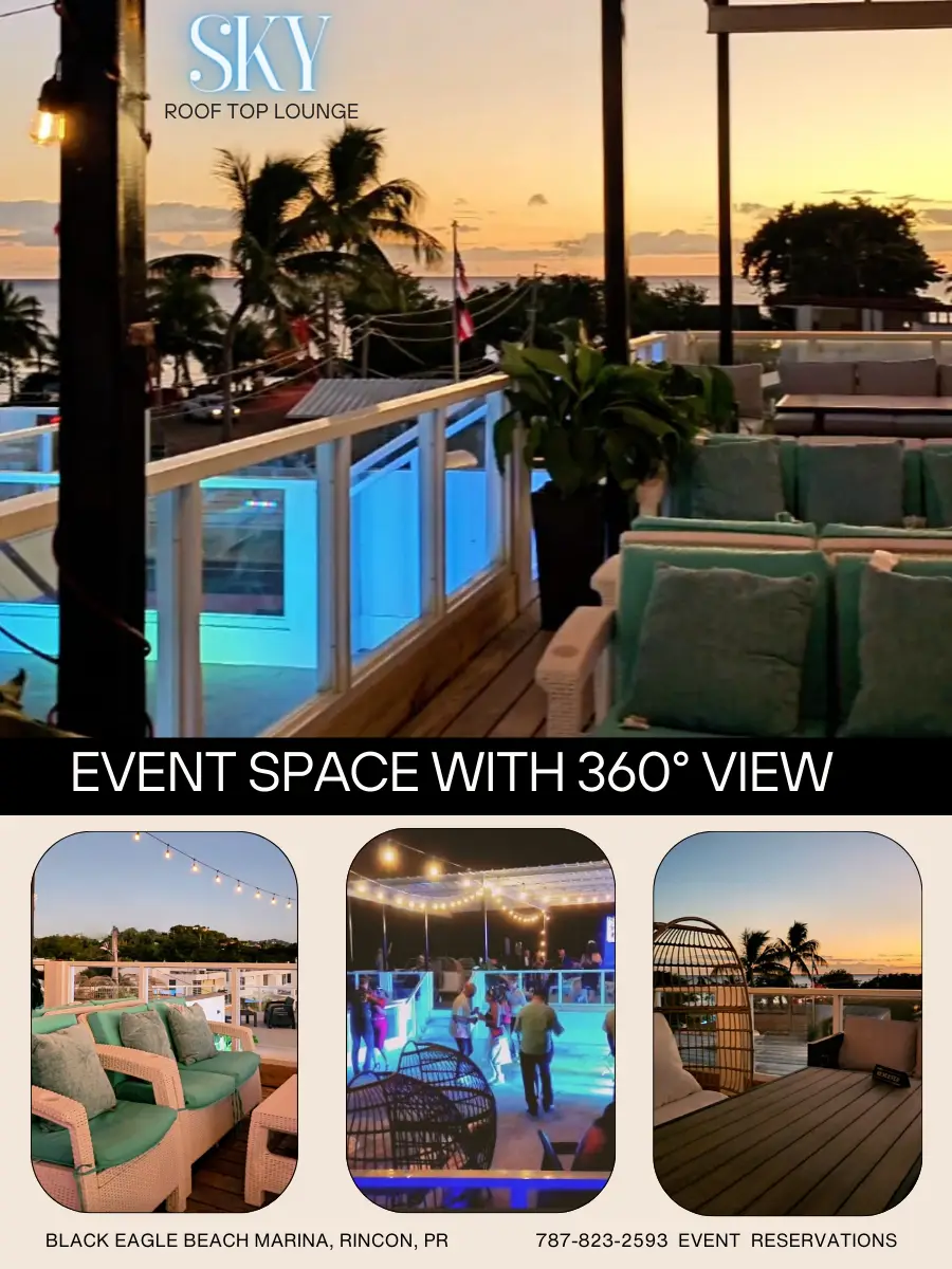 Bridge Rooftop Lounge 360 panoramic views Aqua Marina Rincón